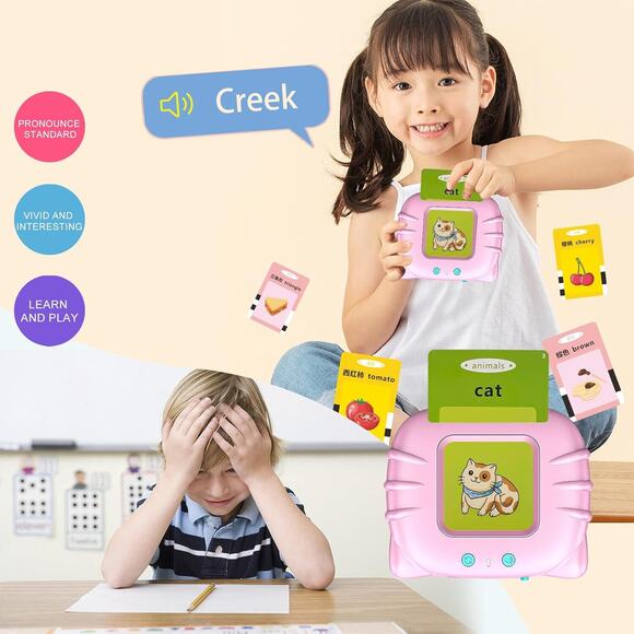 🔥Talking Sight Words Flash Cards Educational Makolle Pink BNWT🔥 - Picture 7 of 7